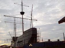 Replica of"Flo-De-Laamar" a portugueese ship as a museum in Melaka Port.