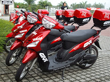 Display of  latest model motorcycles in the paddock at "Sepang Racing Circuit" in Kuala Lumpur.
