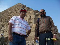 Mosiac Holidays travelmate Mr Stephen Lewis and myself at Pyramid of Cheops(Sunday 26-10-2008)