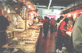 Typical Fish market in Hong Kong.