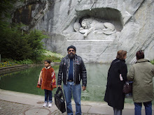 At "Lion Monument" in Lucerne.(Thurs 20-5-2010)