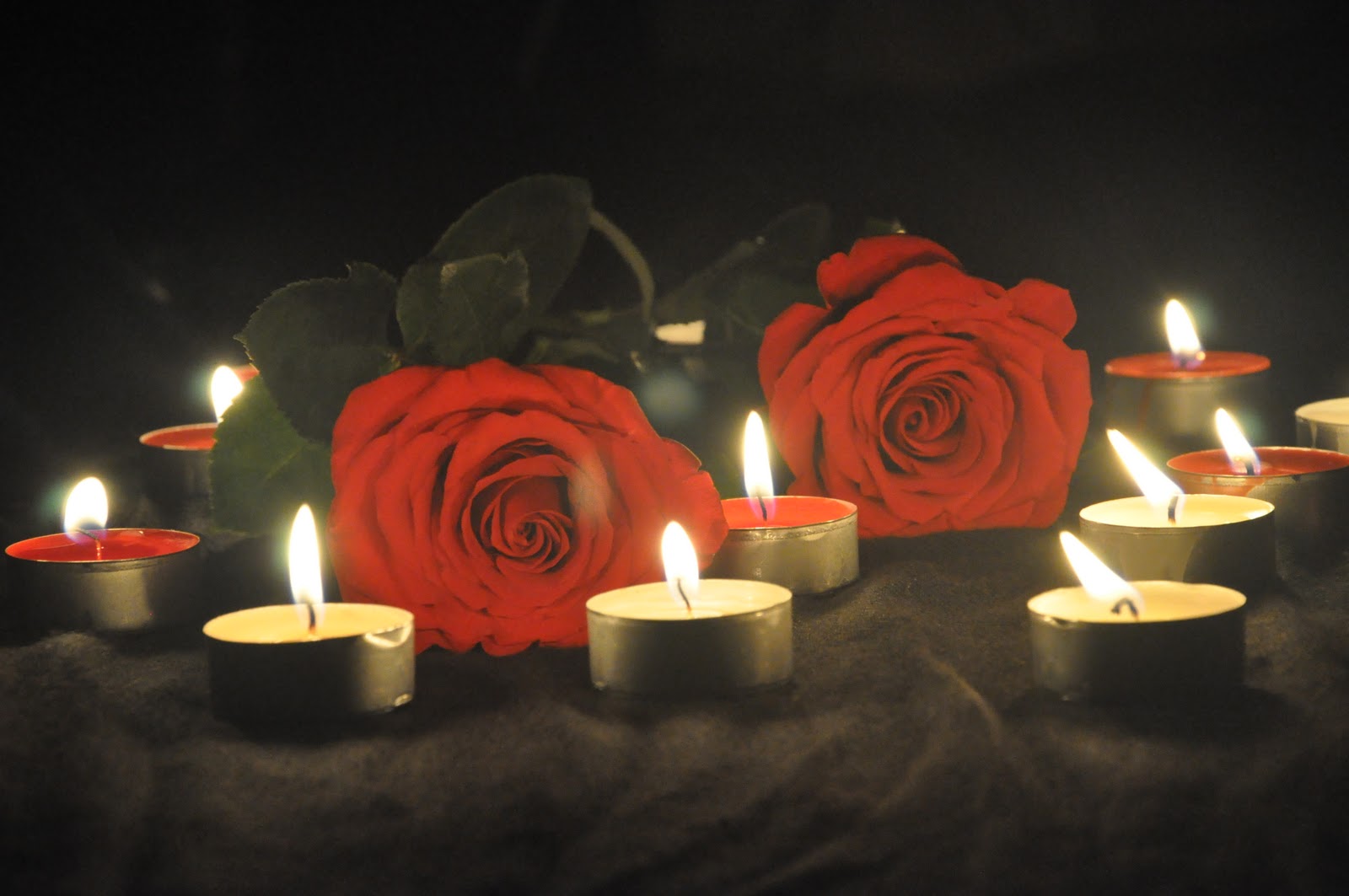 Photo Eleven Painting with Light Candles and Roses & Romance Just Is..