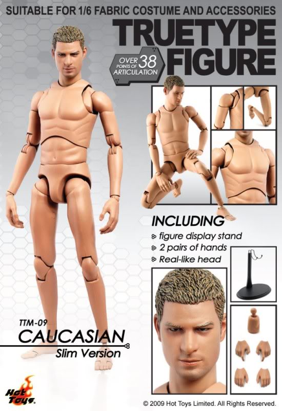 Action Figures Hot%2BToys%2B-%2BTTM-09%2B-%2B1.6%2BScale%2BTruetype%2BFigure%2B-%2BCaucasian%2BSlim%2BVer.