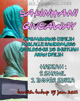 sakinhani giveaway