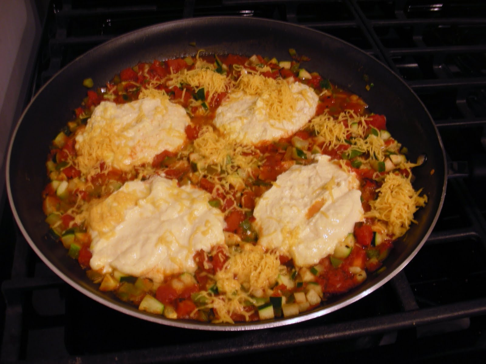 Everyday Vegan Huevos Rancheros with Zucchini and Green Pepper