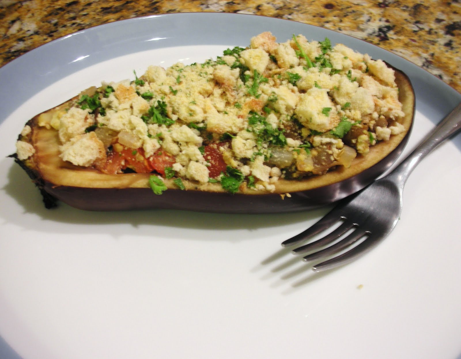 Vegetarian Stuffed Eggplant