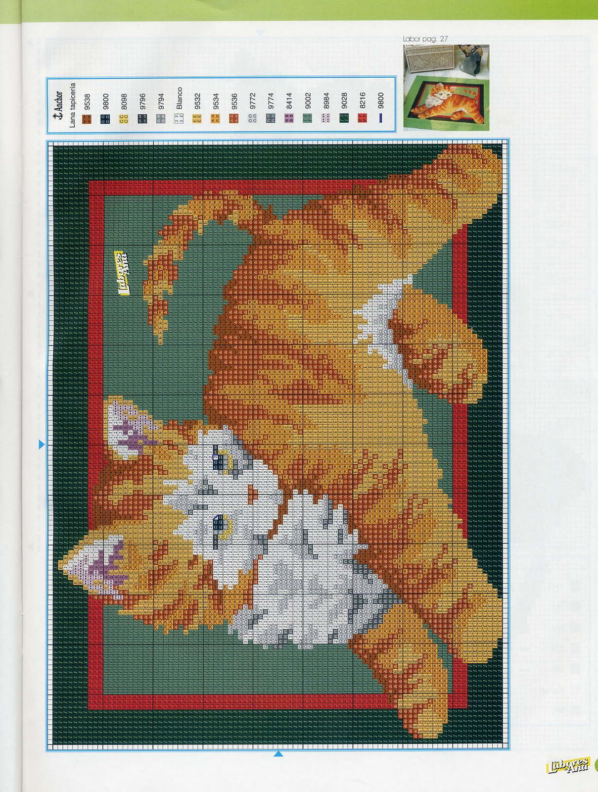 Artes da Nique: Gráfico em ponto cruz - Gatos