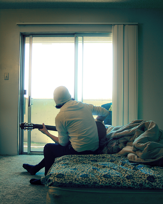 Kevin Kirker in his San Leandro apartment - photo by Joselito Briones