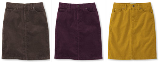 Black Corduroy Skirt