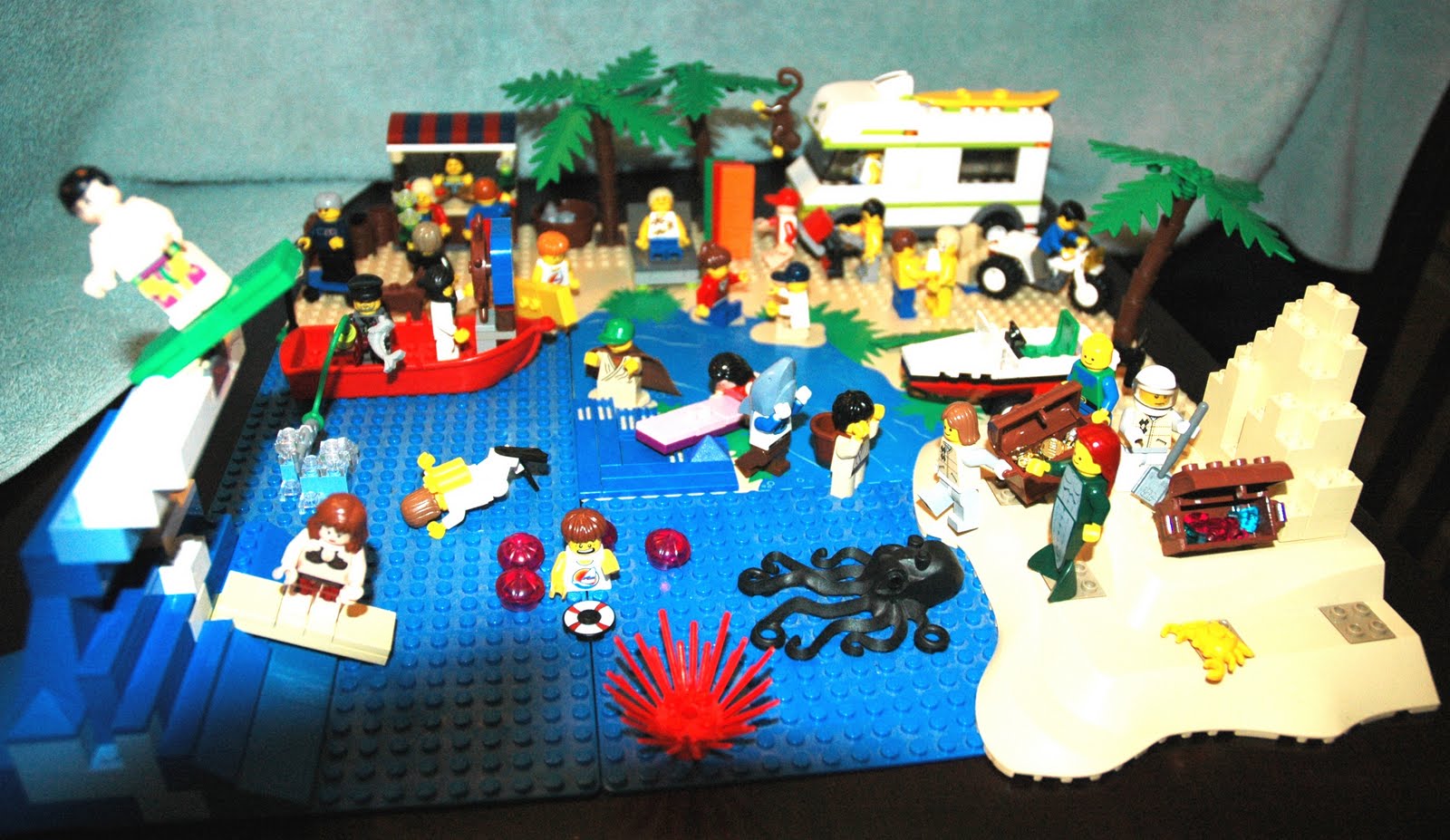 lego beach scene