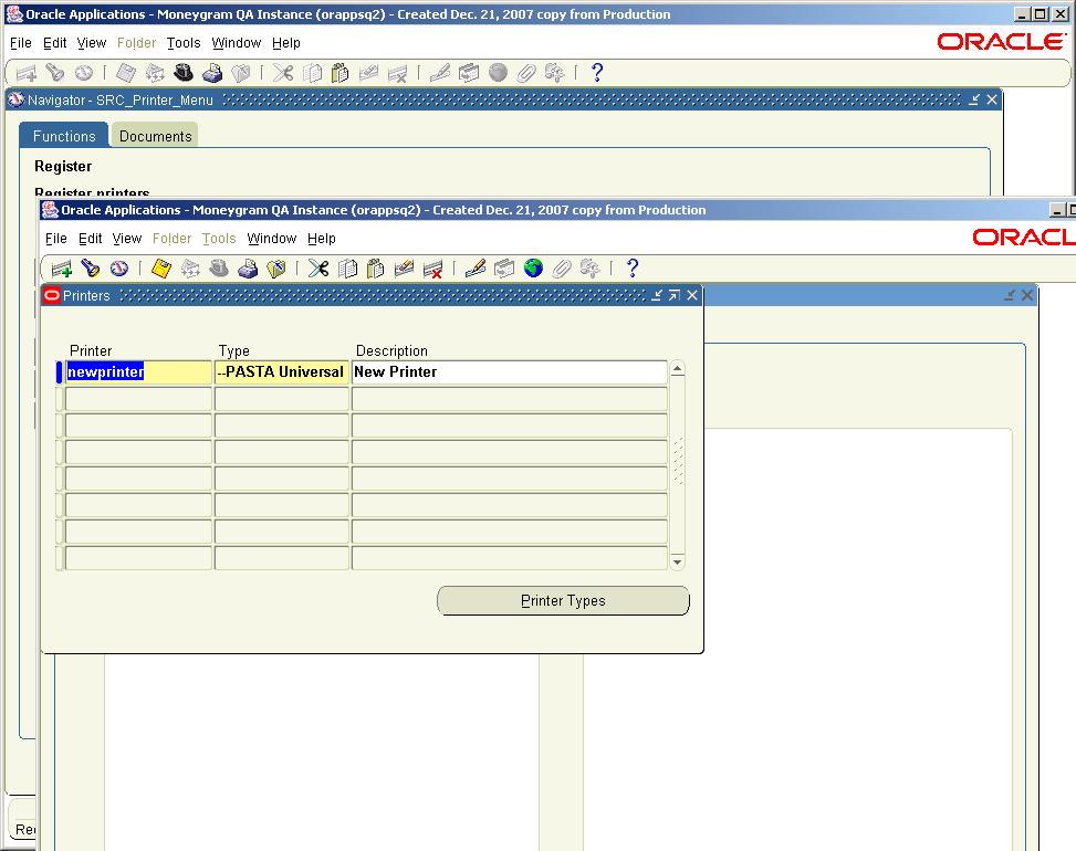 Oracle Applications DBA Printer Maintenance in Oracle Applications