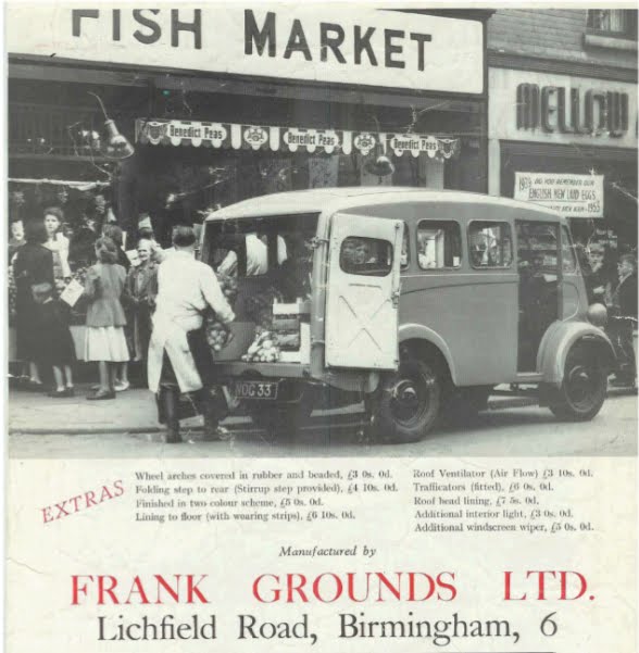 A 1953 advert for a "Frank Grounds" J type.