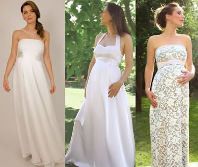 Simple Maternity Wedding Gowns 