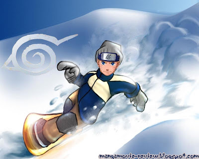 naruto play snowboard