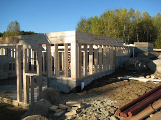 picture of walkout basement framing