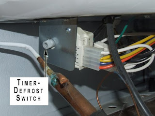 picture of timer-defrost switch on Frigidaire freezer