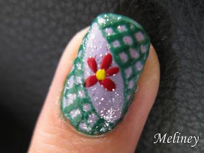 nail designs, cute nails, flower nails,  purple nails 