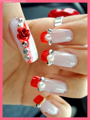 nail art magic, rose nails