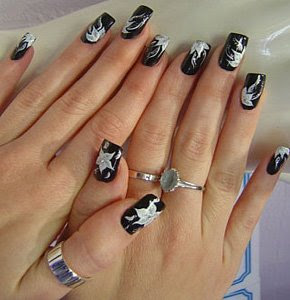 nail art images,  black nail designs