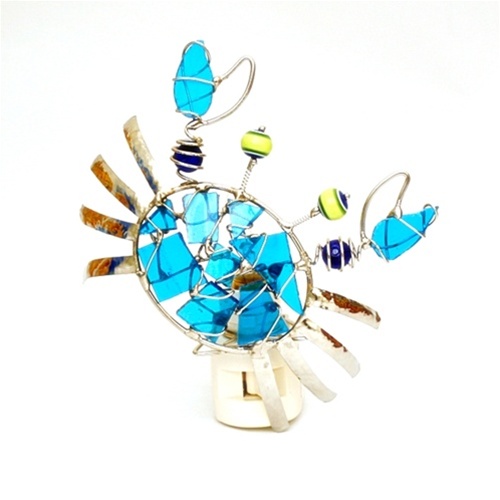 Art Glass Night Light Everything Turquoise