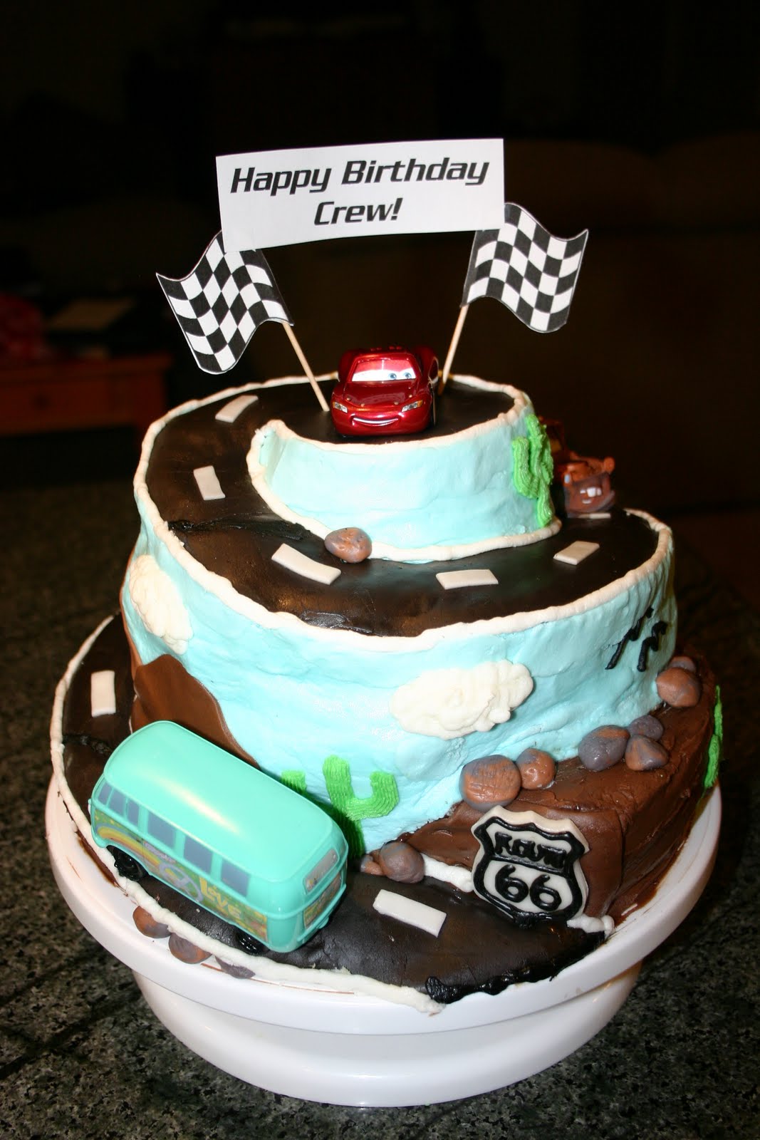 From the Kitchen of Happy Life Crew's Cake Spiral Cake Tutorial