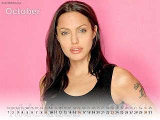 New Year 2011 Calendar, Angelina Jolie Desktop Wallpapers