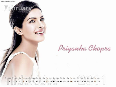 New Year 2011 Calendar, Priyanka Chopra 
Desktop Wallpapers