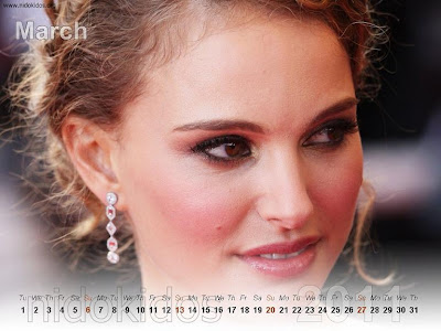 New Year 2011 Calendar, Natalie Portman Desktop Wallpapers