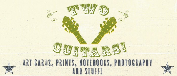 Two Guitars Art Cards