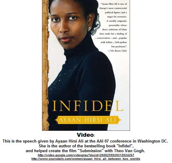 Ayaan Hirsi Ali - click the photo for the video