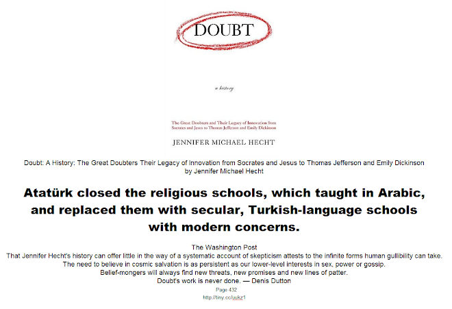 Atatürk closed the religious schools and replaced them with secular schools with modern concerns