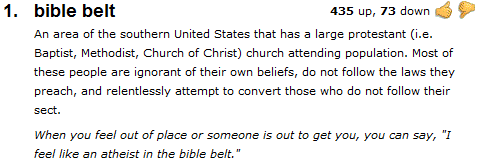 bible belt - Urban Dictionary