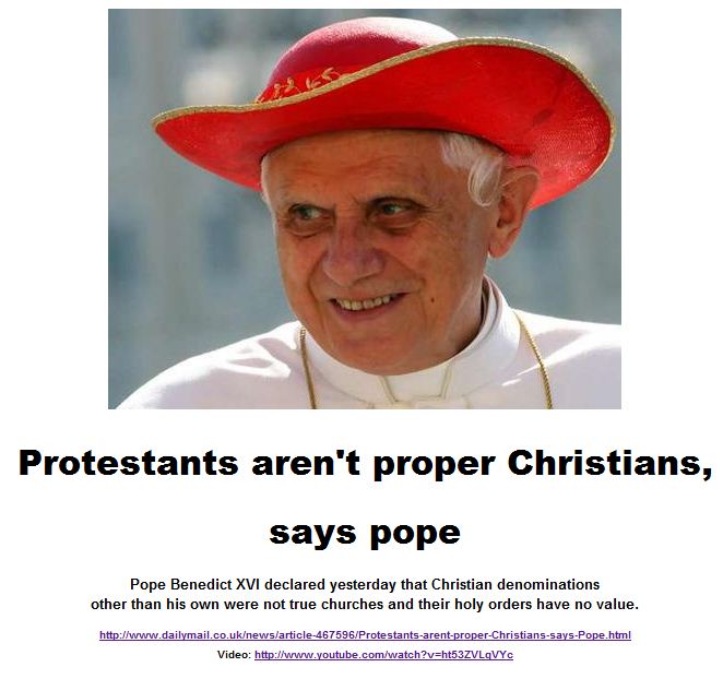 Protestants aren't proper Christians