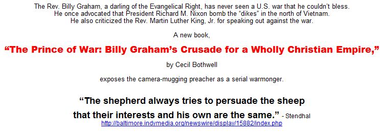 Billy Graham’s Crusade for a Wholly Christian Empire.
