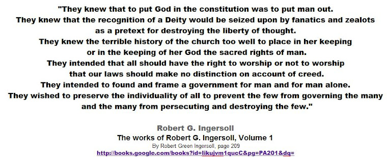 They knew that to put God in the constitution was to put man out - 2