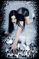 Goth Model in black latex