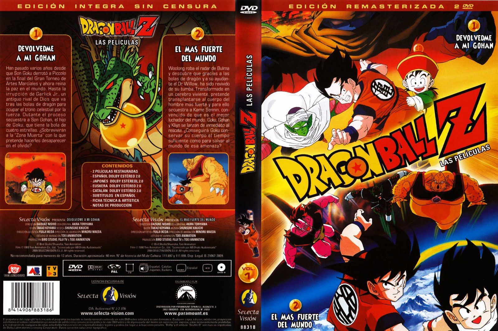 Caratulas Dragon Ball Dragon Ball Z Las Peliculas Selecta Vision