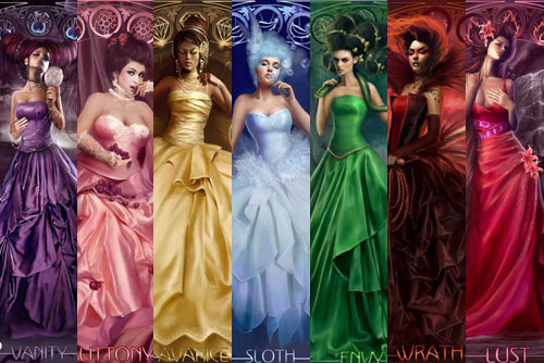 to the seven deadly sins.