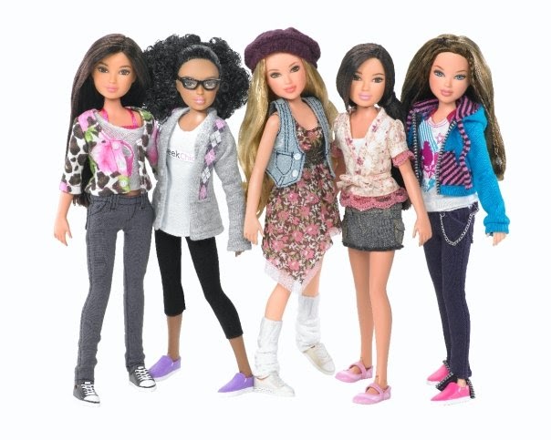 five cute dolls
