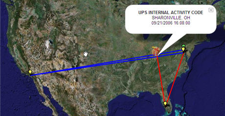 Tracking system for FedEx, UPS, USPS parcels with plotting on the Google  maps