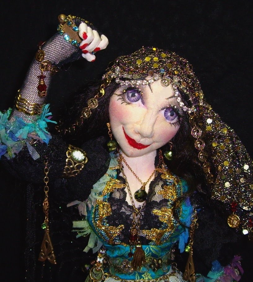 Carolines Handmades, Handmade DOLLS My Gypsy Jewel Doll On Auction Now!