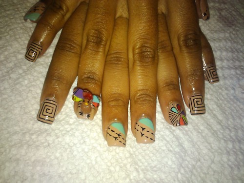 Q. What nail art trends do you see for 2011? A. Bold tribal patterns!