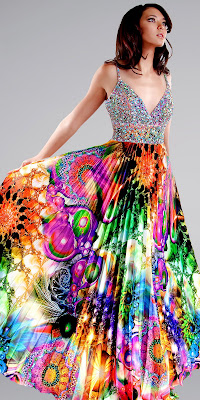 Printed Evening Gown Printed Evening Gown
