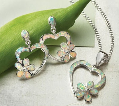 Opal Heart Necklace Opal Heart Necklace