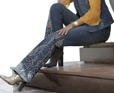 Scroll Denim Jeans Scroll Denim Jeans