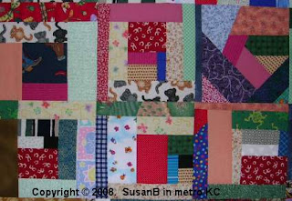Mile-a-Minute quilt block detail