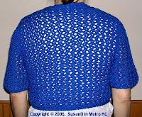 summer bolero shrug - back view