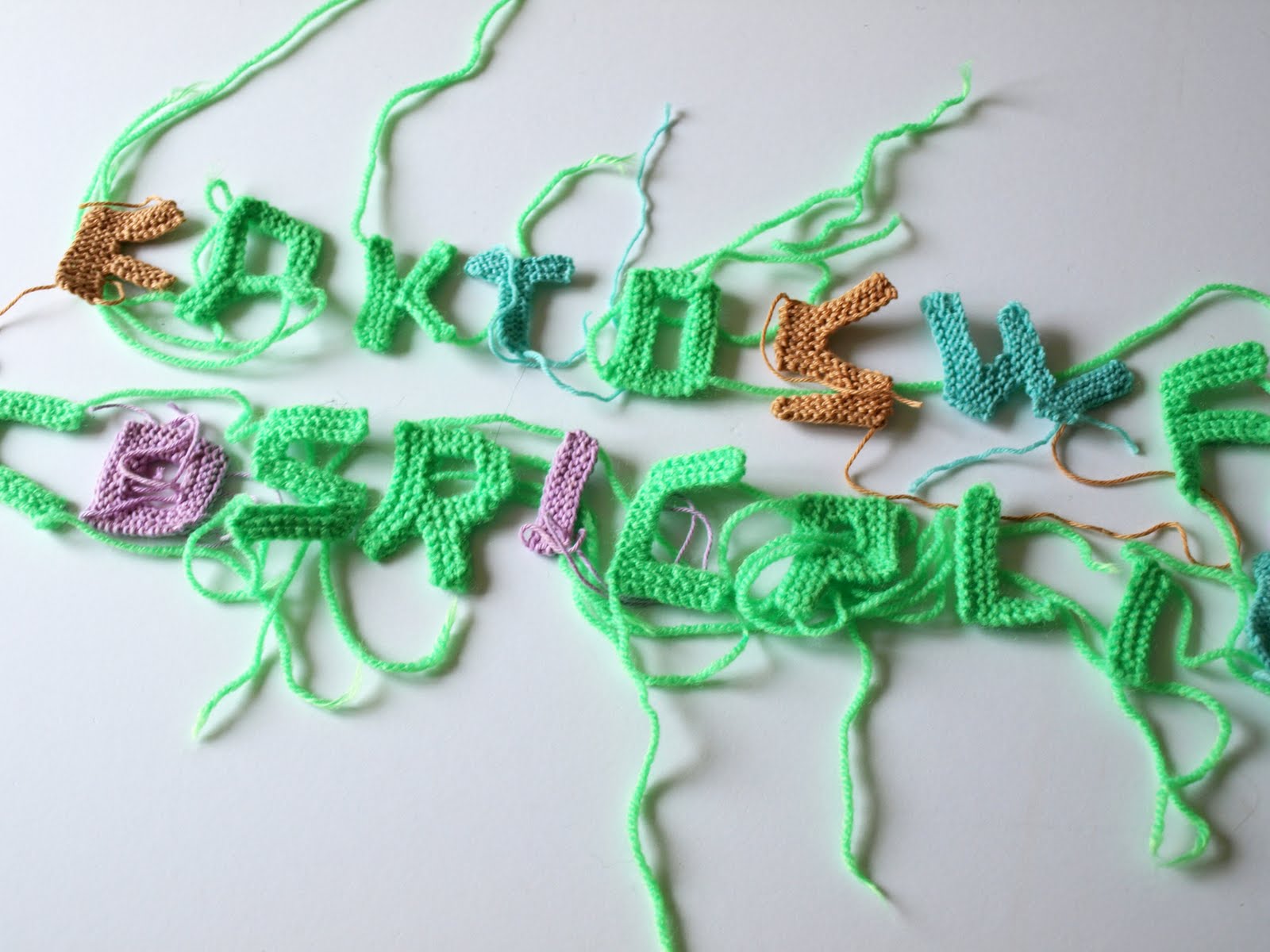 Drawings by numbers... new knitted letters