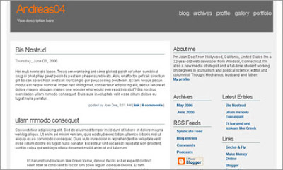Andreas04 - 2 Column Blogger Beta Template