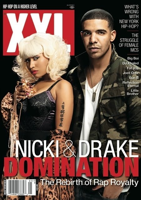 A blonde Nicki Minaj (alongside Drake) covers the latest issue of XXL. A blonde Nicki Minaj (alongside Drake) covers the latest issue of XXL.